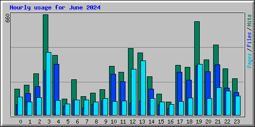 Hourly usage for June 2024