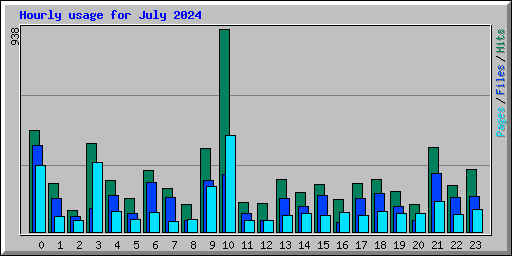 Hourly usage for July 2024