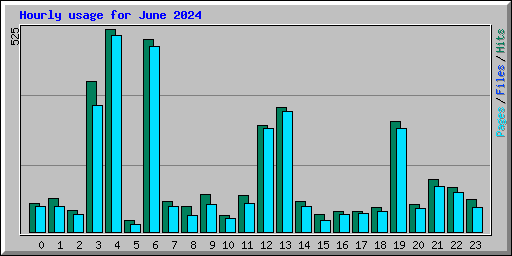 Hourly usage for June 2024