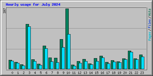 Hourly usage for July 2024